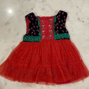 Adorable velvet and glitter tulle Matilda Jane Holiday top. Size 4
